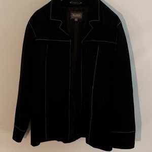 WILSON'S LEATHER BLACK/WHITE STITCH SUEDE JACKET